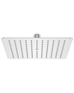 AquaCraft 100 square stainless steel shower head | Rain shower 250x250 mm, mirror polished | 6 l/min water-saving | Ultra Slim shower head | Ceiling mounting | Stainless steel shower head